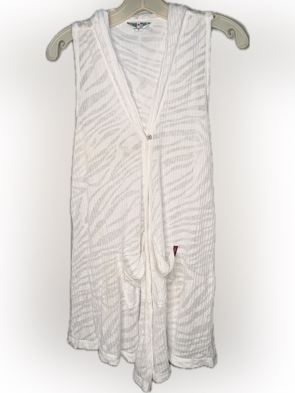 Hard Tail Forever White Hoody Cover-Up nwot
